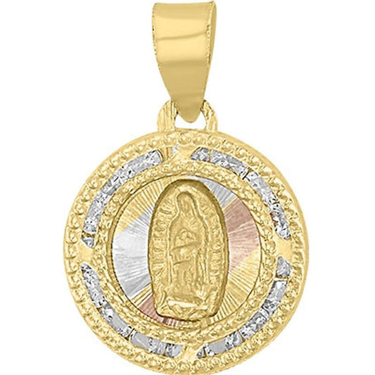 Kit Cadena Con Medalla Guadalupe Oval Oro  10 K + Obsequio