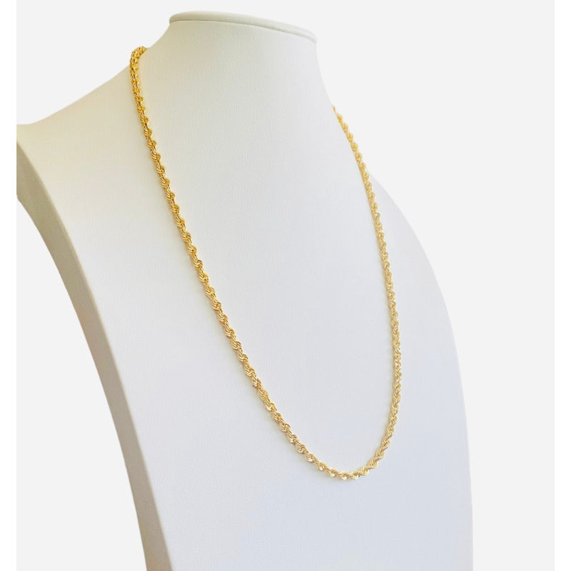 Cadena Torsal En Oro 10 K 55 Cm Por 4 Mm + Obsequio