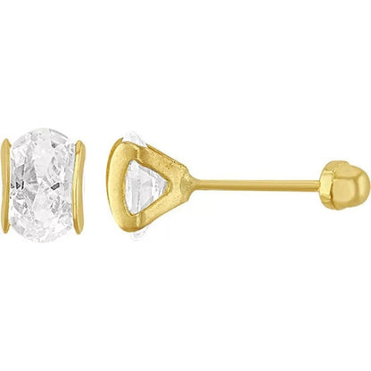 Juego Aretes Cuadros 2 Pares Oro De 10 K + Obsequio