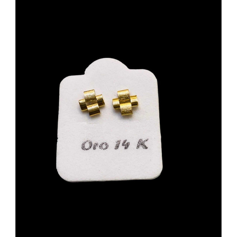 Aretes Rolex Ch Oro 14 K + Obsequio