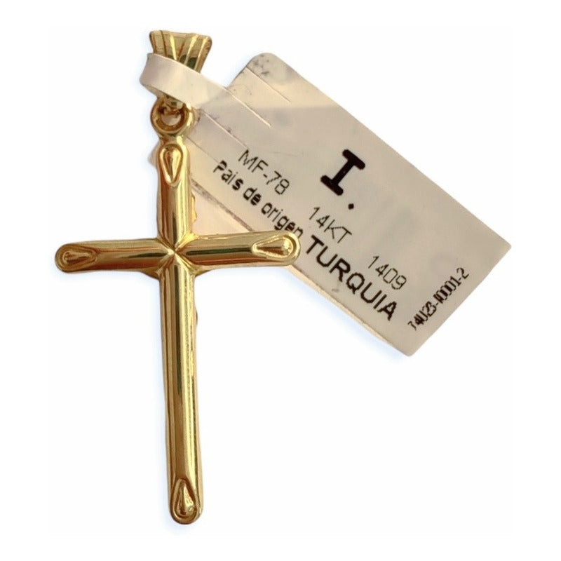 Hermoso Dije De Crucifijo En 2 Oros De 14k + Obsequio
