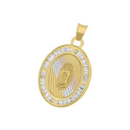 Kit Cadena Con Oval Guadalupe Red Oro 14k + Obsequio