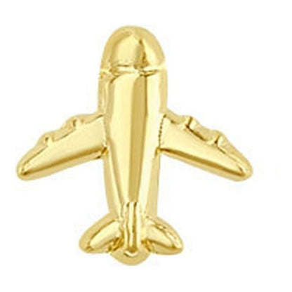 Broquel Mini Avión En Oro De 10 K + Obsequio + Envío