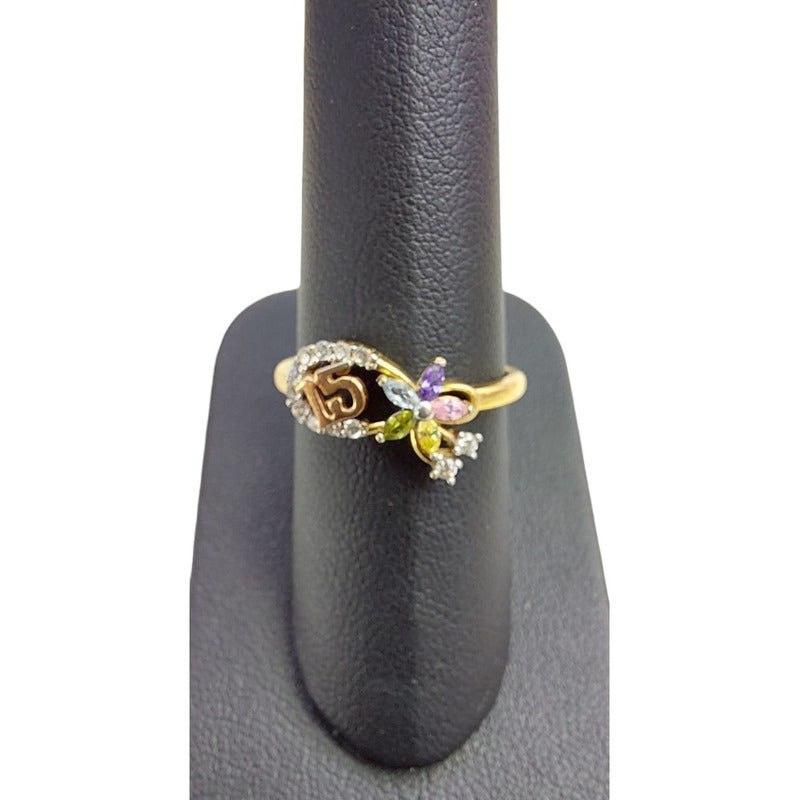 Anillo 15 Primaveras Joyería M De León Oro 14k + Regalo