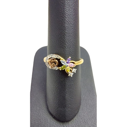 Anillo 15 Primaveras Joyería M De León Oro 14k + Regalo