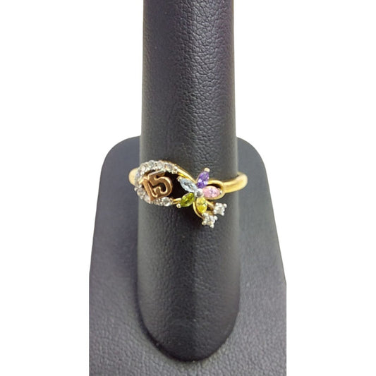 Anillo 15 Primaveras Joyería M De León Oro 14k + Regalo