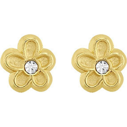 Broquel Flor 5 Hojas En Oro De 10 K + Obsequio + Envío