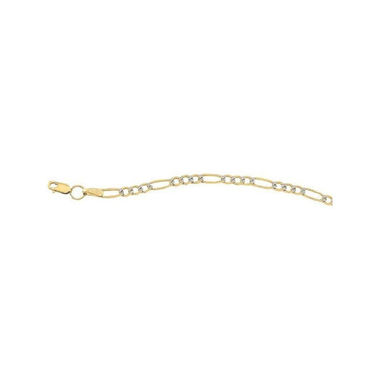 Cadena Cubana Diamanatada 60 Cm 3 Mm Oro 10 K + Obsequio