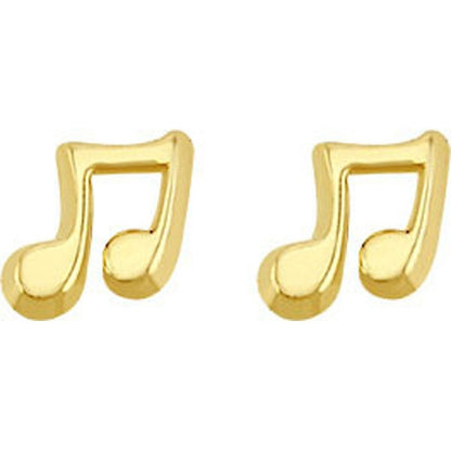 Broquel Nota Musical En Oro De 10 K + Obsequio + Envío