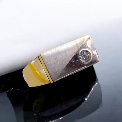 Anillo Sello Mate Joyería M De León Oro 14k + Regalo