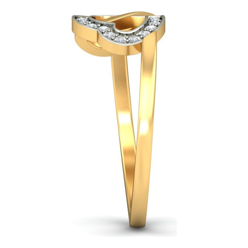 Anillo Corazones Entrelazados 2 Oros Joyería M De León 10k