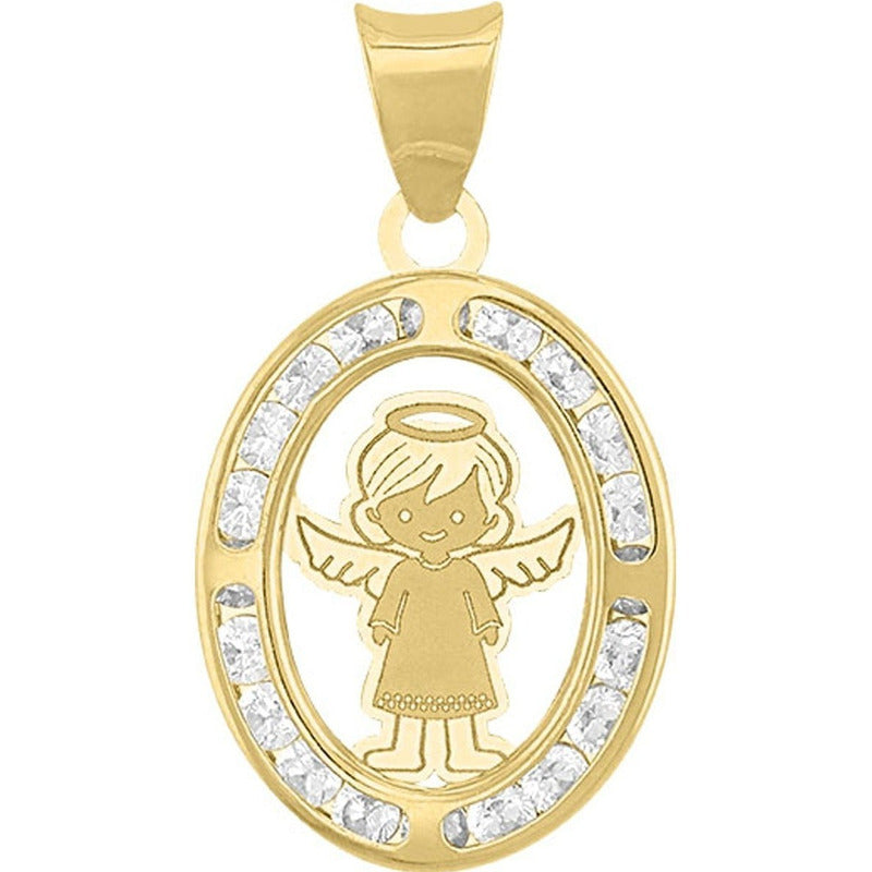 Kit Cadena Con Medalla Niña Angel Oro 10 K+ Obsequio