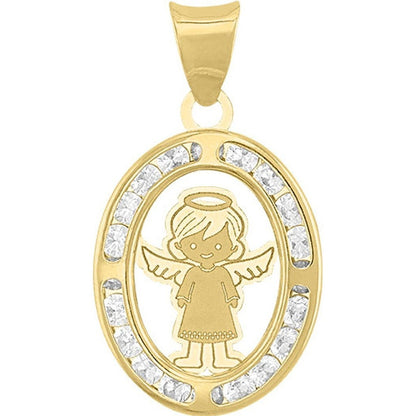 Kit Cadena Con Medalla Niña Angel Oro 10 K+ Obsequio