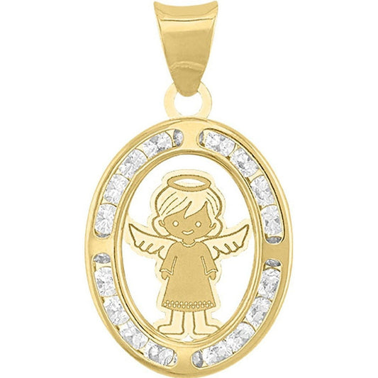 Medalla Niña Angel En Oro De 10 K + Obsequio + Envio