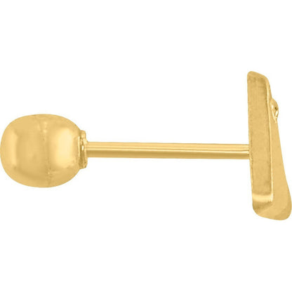 Elegantes Broqueles Triangulo Zirconias Oro De 14 Kilates