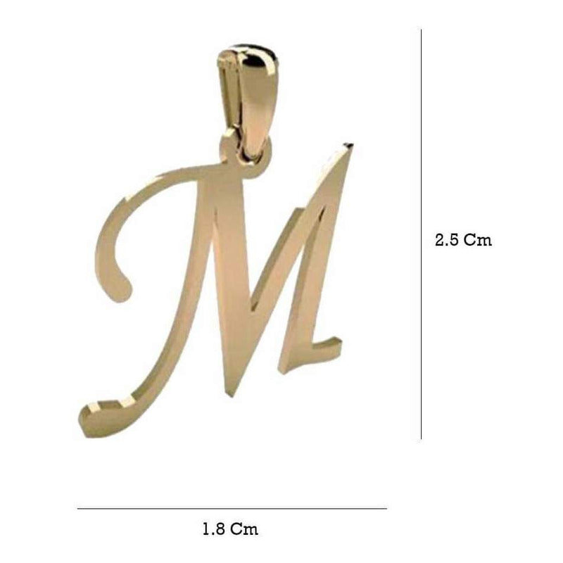 Gargantilla De Inicial Letra M Oro 14 K + Obsequio
