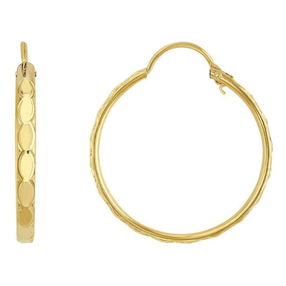 Arracada Mini Espejo # 4 En Oro De 10 K + Obsequio + Envio