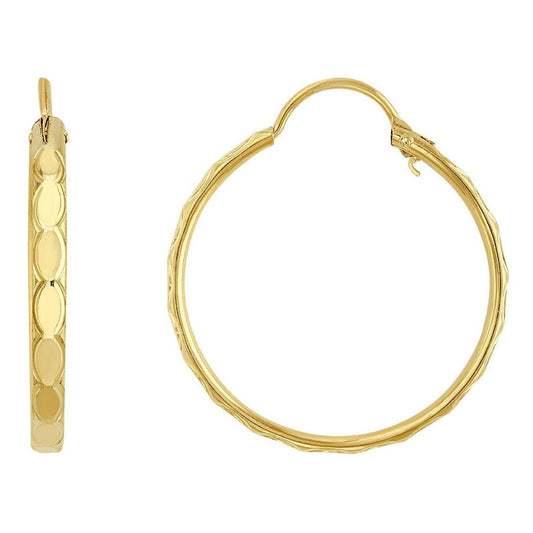 Arracada Mini Espejo # 4 En Oro De 10 K + Obsequio + Envio