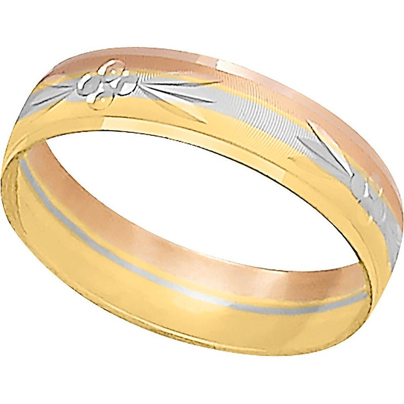 Par Argollas Matrimoniales Oro Florentino 10 K + Obsequio