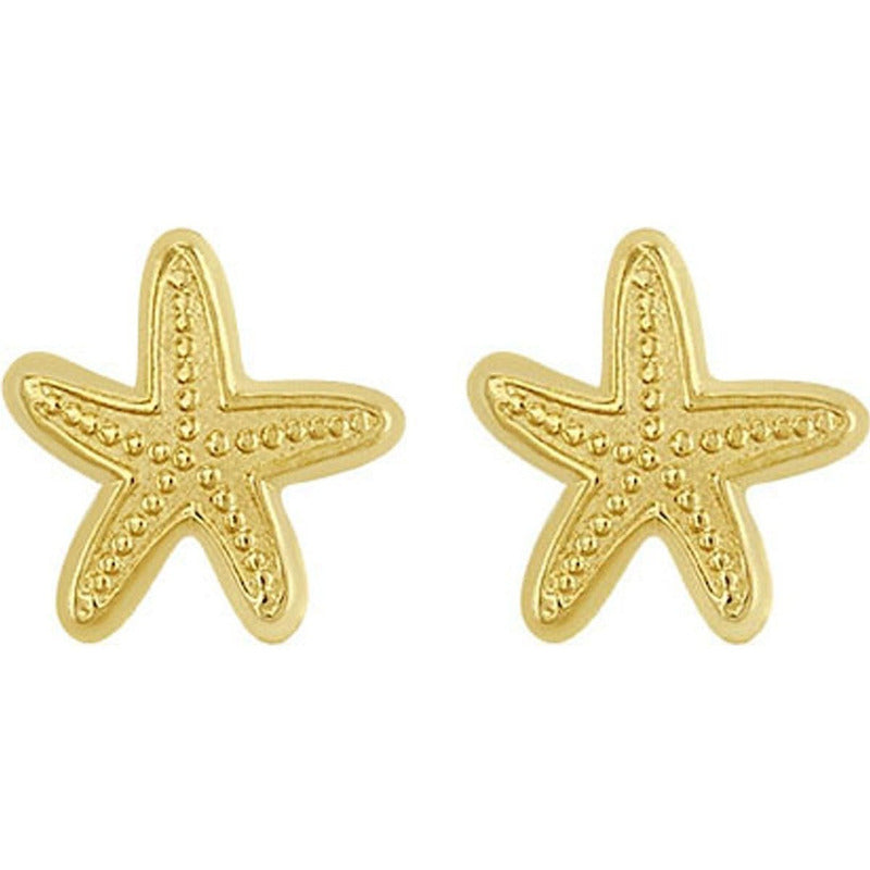 Broquel Estrella De Mar En Oro De 10 K + Obsequio + Envío