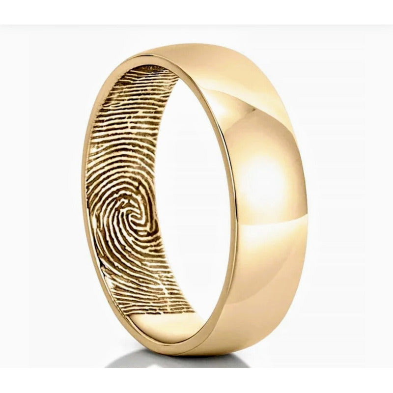 Argollas Matrimoniales Huella Dactilar Y Firma Oro 14 K