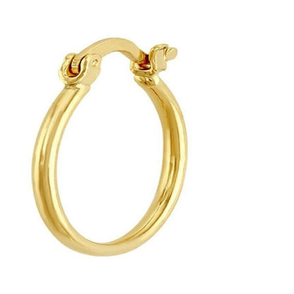 Arracada Tubo Lisa 2 Cm En Oro De 10 K + Obsequio + Envio