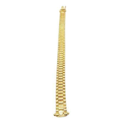 Pulsera Tejido Macizo 1 Cm Por 18 Cm Corona Oro 14 Kilates
