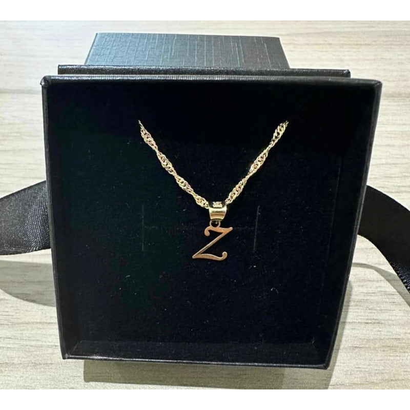 Dije Inicial Z Lisa En Oro De 10 K + Obsequio + Envío
