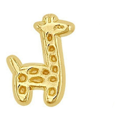 Broquel Jirafa En Oro De 10 K + Obsequio + Envío