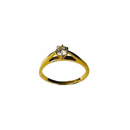 Anillo Compromiso Oro 14 K Diamante Natural .24 Ct