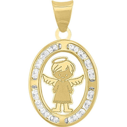 Medalla Niño Angel En Oro De 10 K + Obsequio + Envio