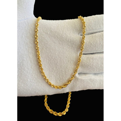 Cadena Estilo Torsal De 50cm X 5mm En Oro De 14k + Obsequio