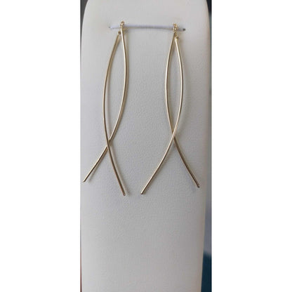 Hermosos Aretes Violadores En Oro De 10k + Obsequio