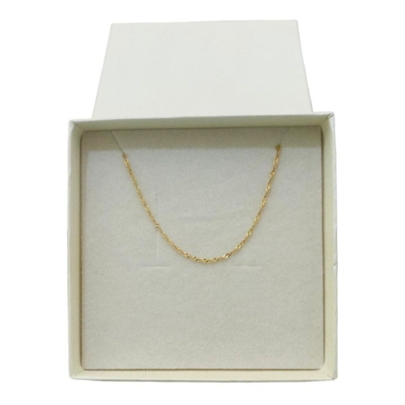 Juego Inicial Letra B Con Cadena 50 Cm Oro 14 K + Obsequio