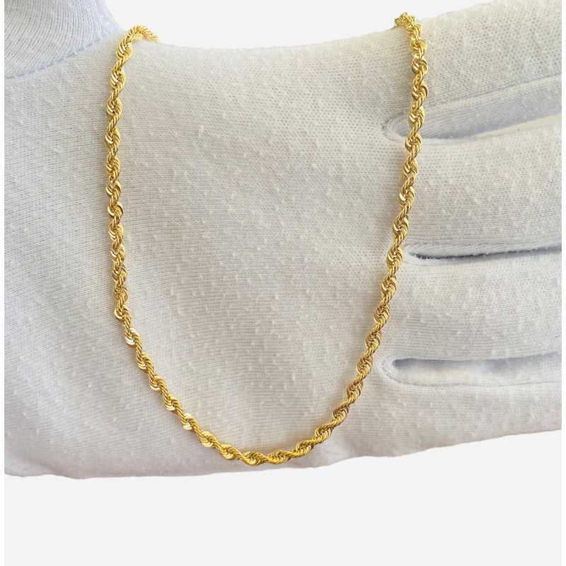 Cadena Torsal 60 Cm X 3 Mm Oro 14 K + Obsequio