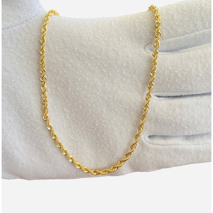 Cadena Torsal 60 Cm X 3 Mm Oro 10 K + Obsequio