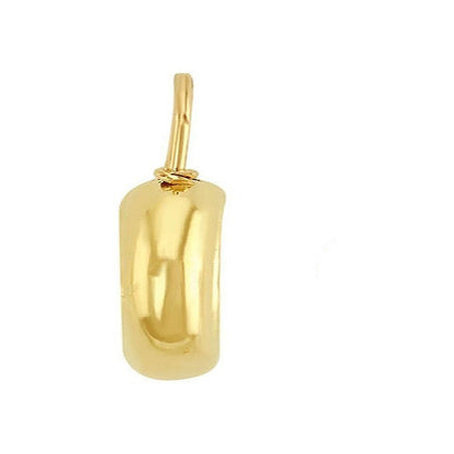 Arracada Mini Angosta Pulida #0 En Oro De 10 K + Obsequio