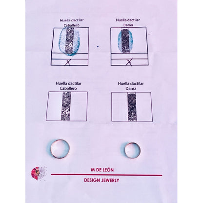 Argollas Matrimoniales Huella Dactilar Y Firma Oro 14 K