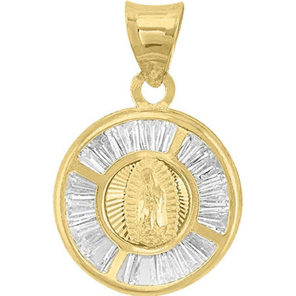 Kit Cadena Con  Medalla Guadalupe Baguette Oro 10k+ Obsequio