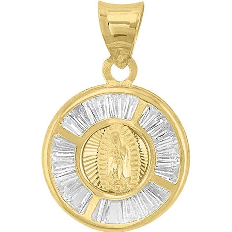 Medalla Mini Guadalupe Baguette En Oro De 10 K + Obsequio