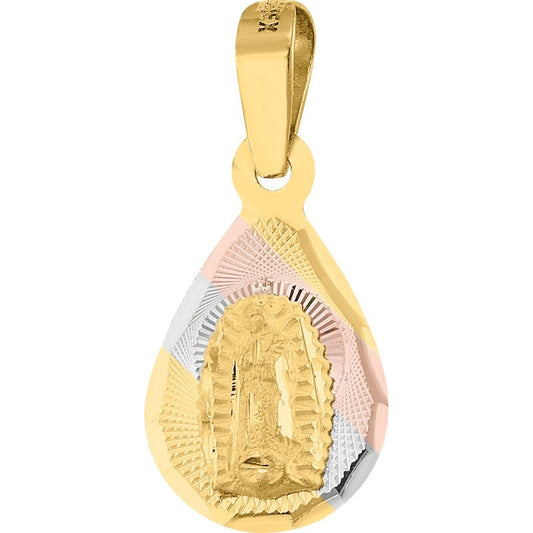 Medalla Virgen De Guadalupe Oro Florentino 14 K + Obsequio