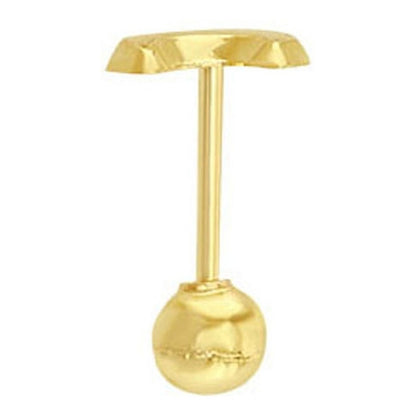 Broquel Lunita Lisa En Oro De 10 K + Obsequio + Envío