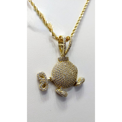 Kit Cadena + Dije Bombita Mario Bros Oro 10 K. + Obsequio