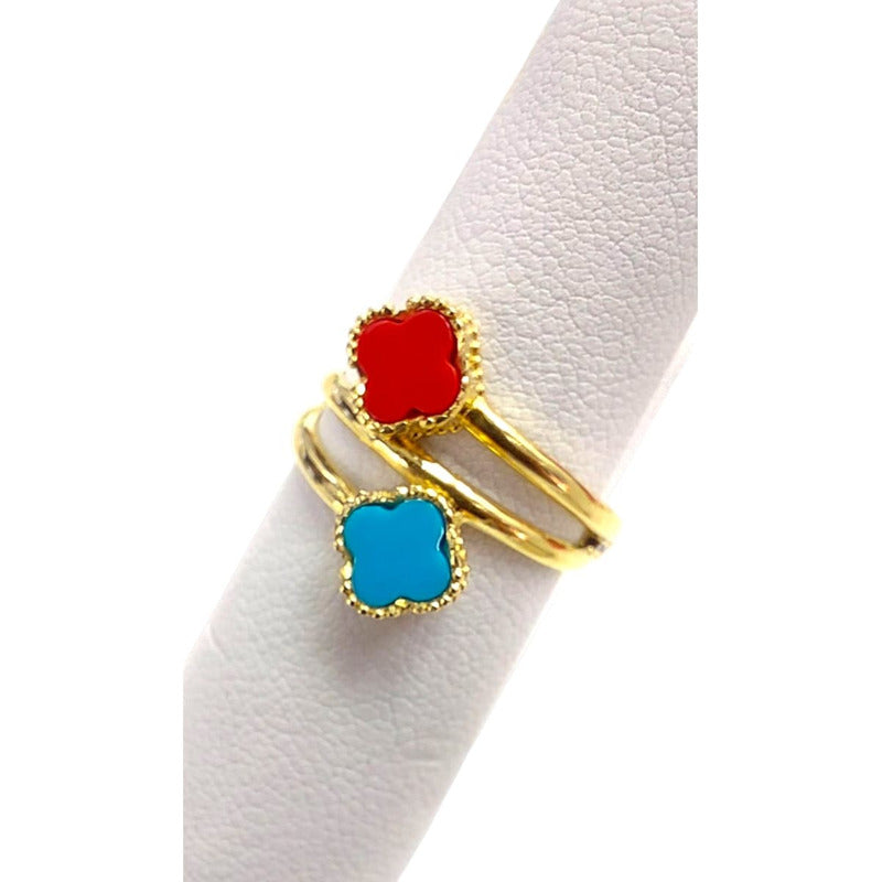 Anillo Doble Joyería M De León Oro 14k + Regalo