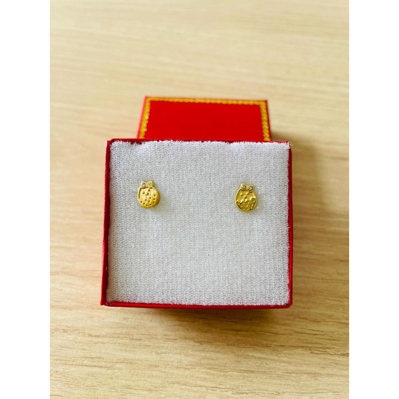 Broqueles De Bebe Pollito Oro De 10 K + Obsequio