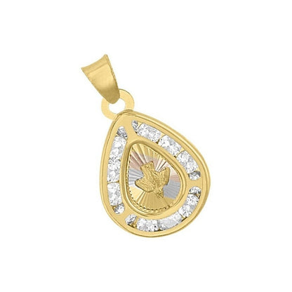 Medalla Mini Gota Espiritu Santo En Oro De 14 K + Obsequio