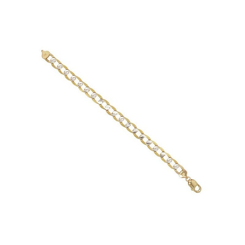 Pulsera Barbada Gruesa Para Caballero En Oro De 14 K