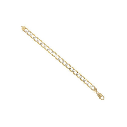 Pulsera Barbada Gruesa Para Caballero En Oro De 14 K
