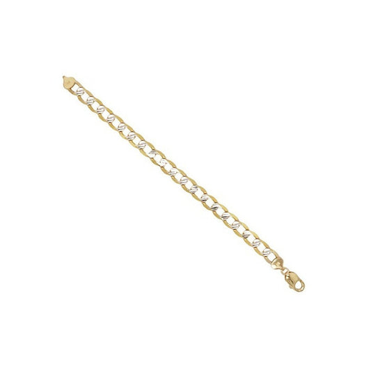 Pulsera Barbada Gruesa Para Caballero En Oro De 14 K