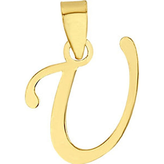 Kit Cadena Singapur Con Letra U Lisa Oro 10k + Obsequio